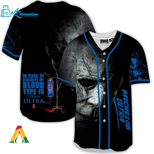 Halloween Horror Michael Myers Michelob ULTRA Baseball Jersey