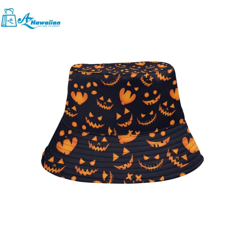 Halloween pattern Pumpkin background Unisex Bucket Hat