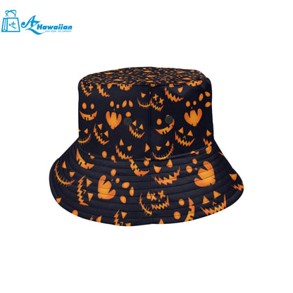 Halloween pattern Pumpkin background Unisex Bucket Hat