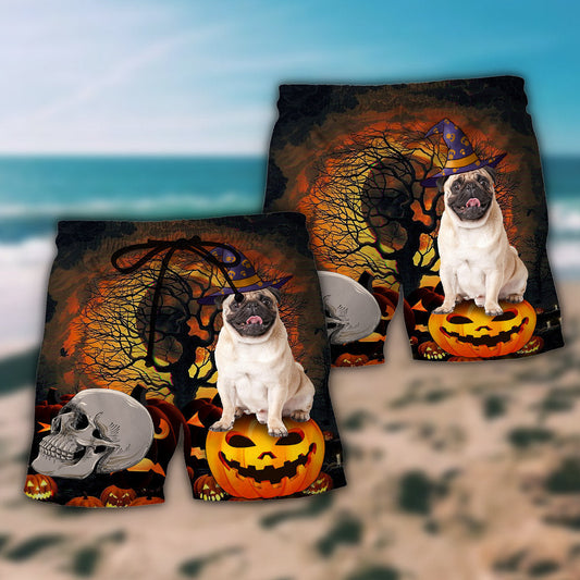 Halloween Pug My Lovely Dog Hawaiian Shorts