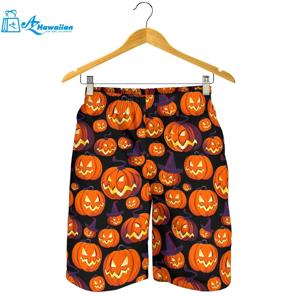 Halloween Pumpkin Pattern Men Shorts