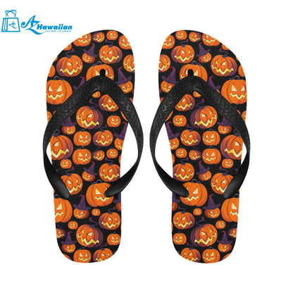 Halloween Pumpkin pattern Unisex Flip Flops