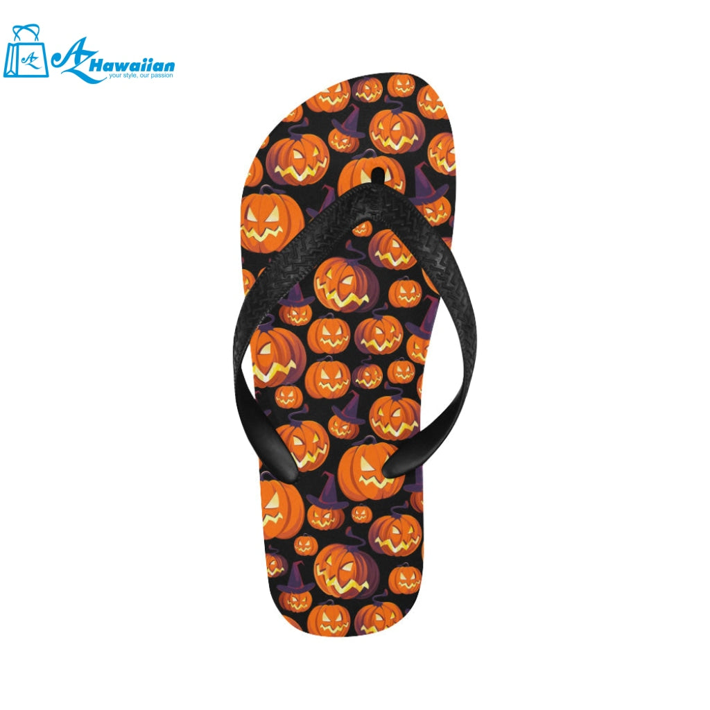 Halloween Pumpkin pattern Unisex Flip Flops