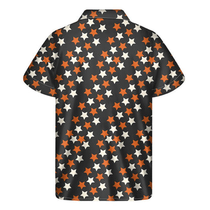 Halloween Star Pattern Print Mens Short Sleeve Shirt Hawaiian