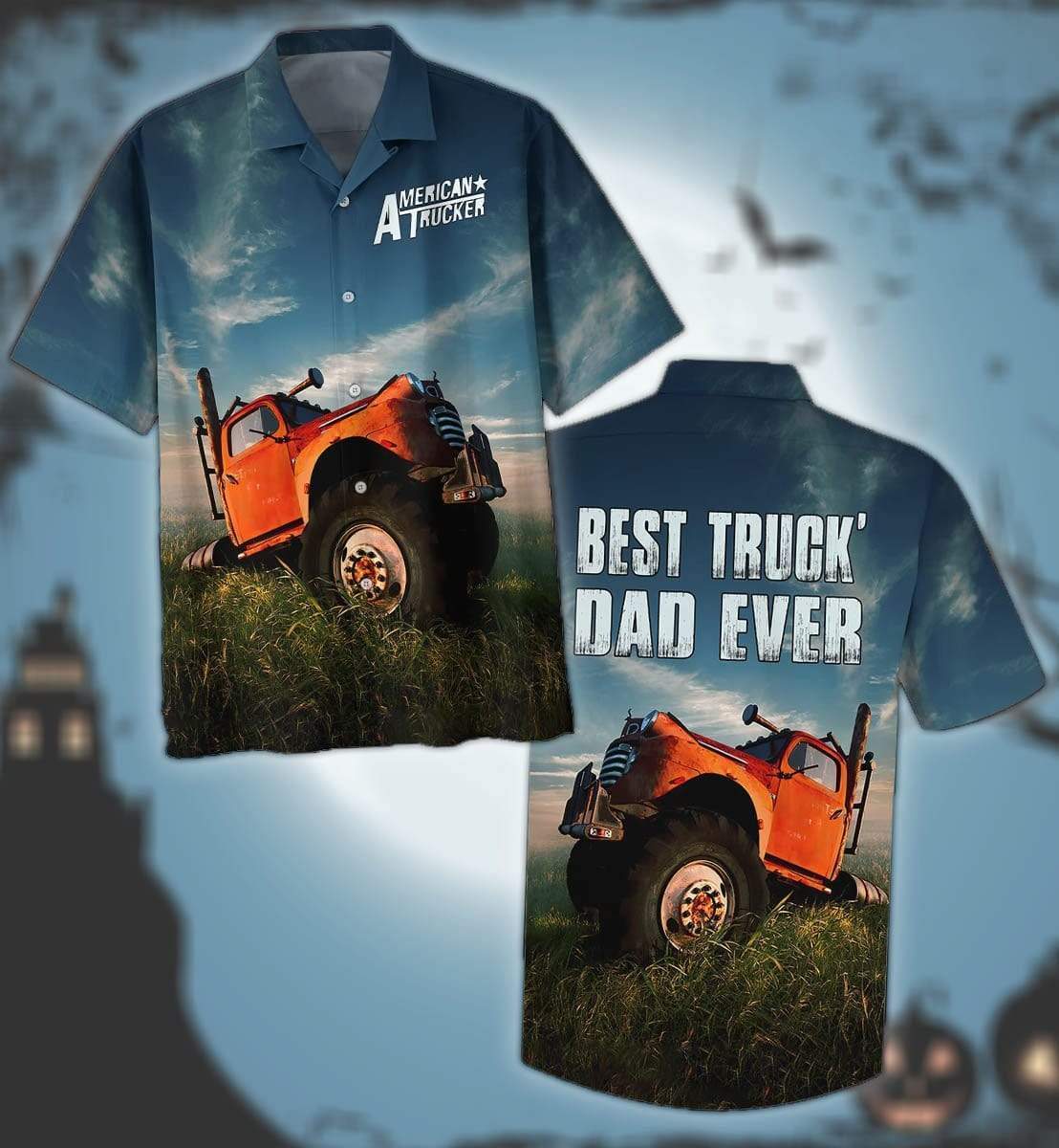 American Trucker Best Truck Dad Ever Hawaiian Aloha Shirts #DH