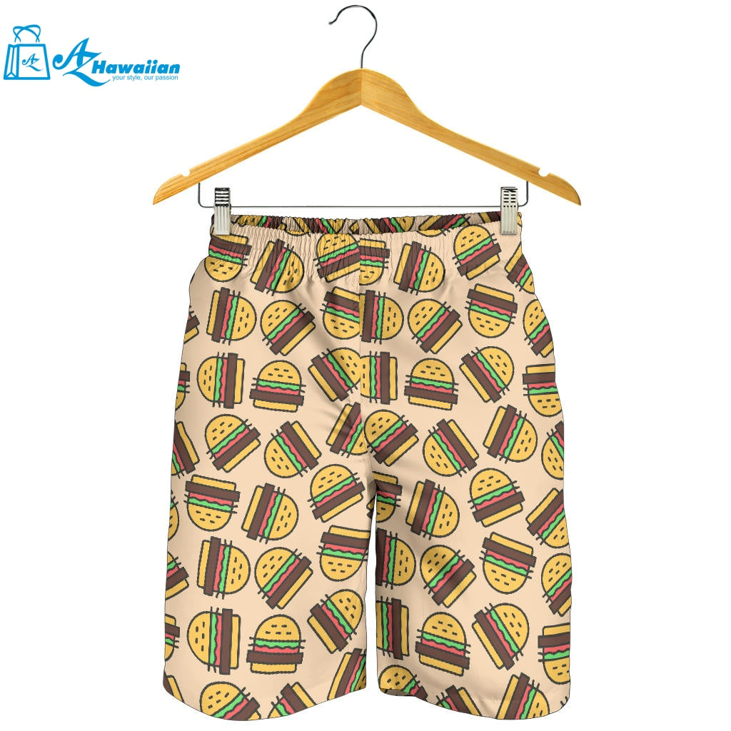 Hamburger Pattern Print Design 01 Men Shorts