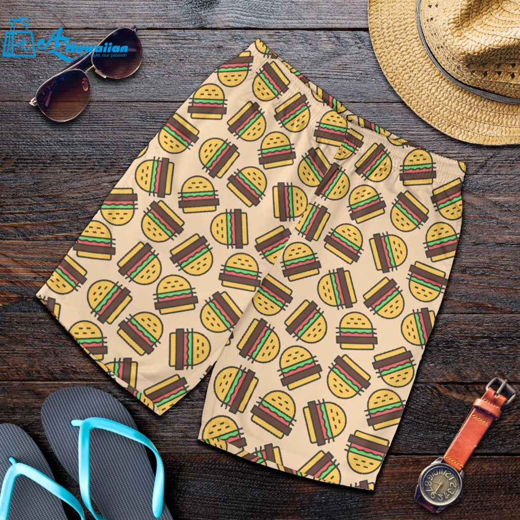 Hamburger Pattern Print Design 01 Men Shorts