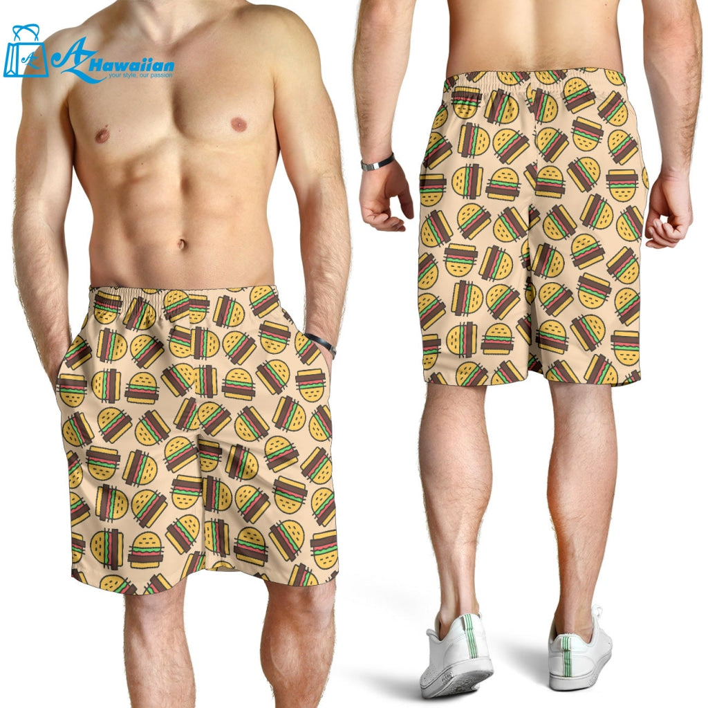 Hamburger Pattern Print Design 01 Men Shorts