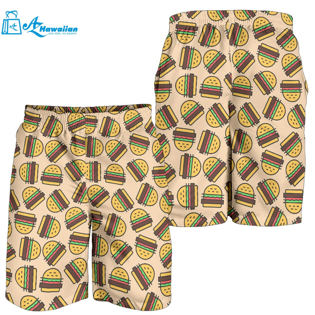 Hamburger Pattern Print Design 01 Men Shorts