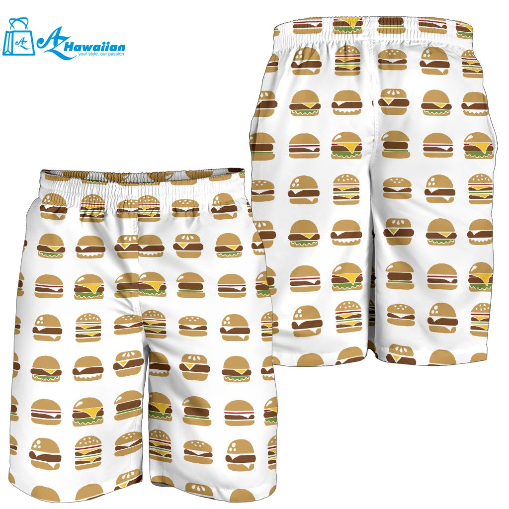 Hamburger Pattern Print Design 02 Men Shorts