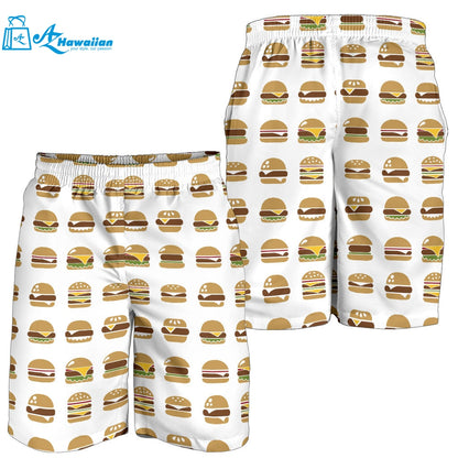 Hamburger Pattern Print Design 02 Men Shorts