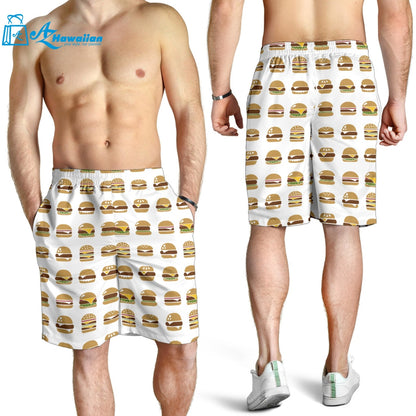 Hamburger Pattern Print Design 02 Men Shorts