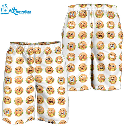 Hamburger Pattern Print Design 04 Men Shorts