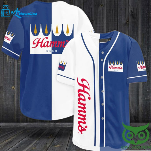 Hamm?s Beer American Style Baseball Jersey Shirt