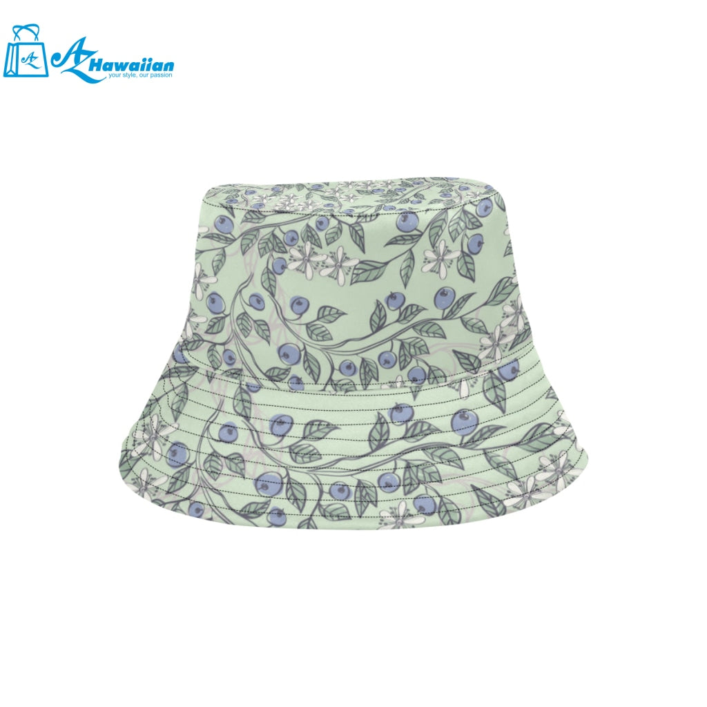 hand drawn blueberry pattern Unisex Bucket Hat