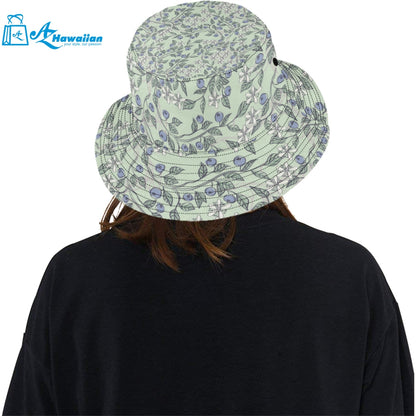 hand drawn blueberry pattern Unisex Bucket Hat