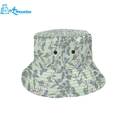 hand drawn blueberry pattern Unisex Bucket Hat