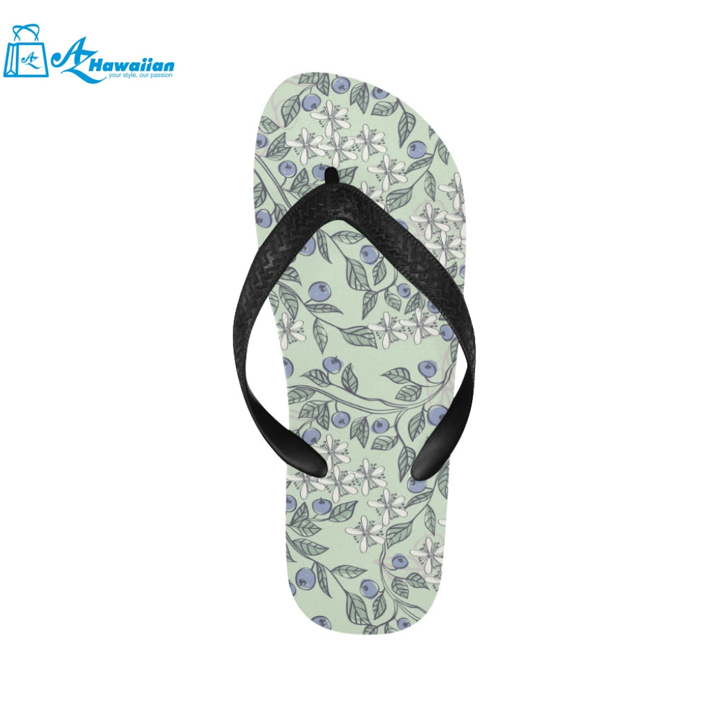 hand drawn blueberry pattern Unisex Flip Flops