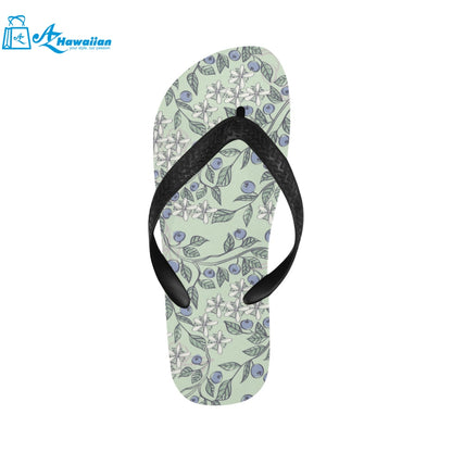 hand drawn blueberry pattern Unisex Flip Flops