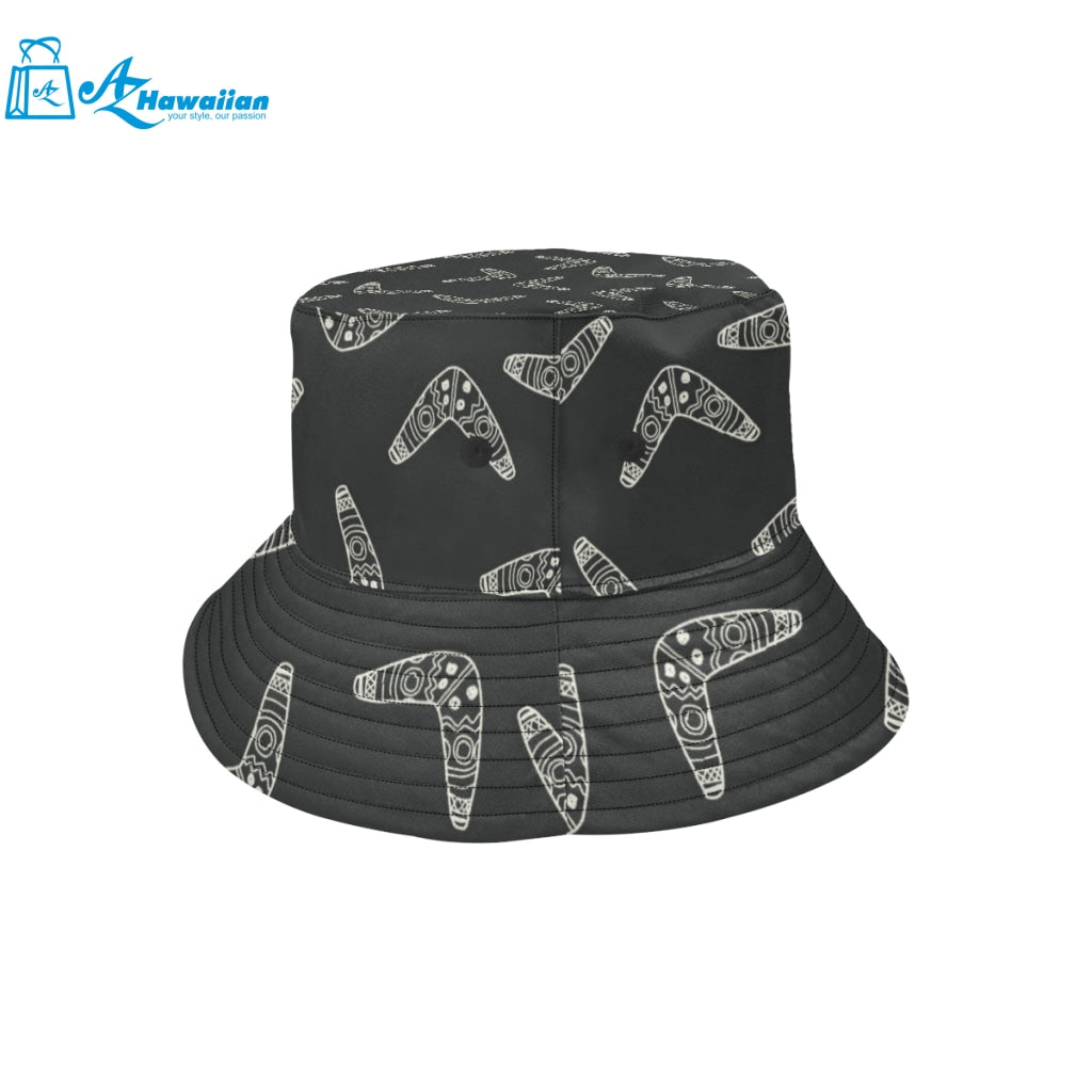 Hand drawn boomerang Australian aboriginal ornamen Unisex Bucket Hat