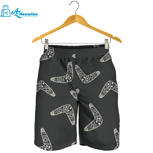 Hand Drawn Boomerang Australian Aboriginal Ornament Men Shorts