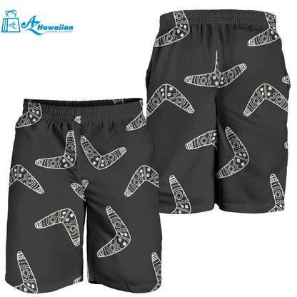 Hand Drawn Boomerang Australian Aboriginal Ornament Men Shorts