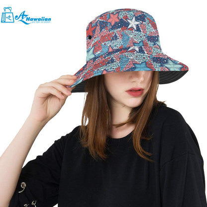 Hand drawn colorful starfish Unisex Bucket Hat