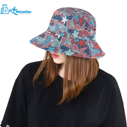 Hand drawn colorful starfish Unisex Bucket Hat