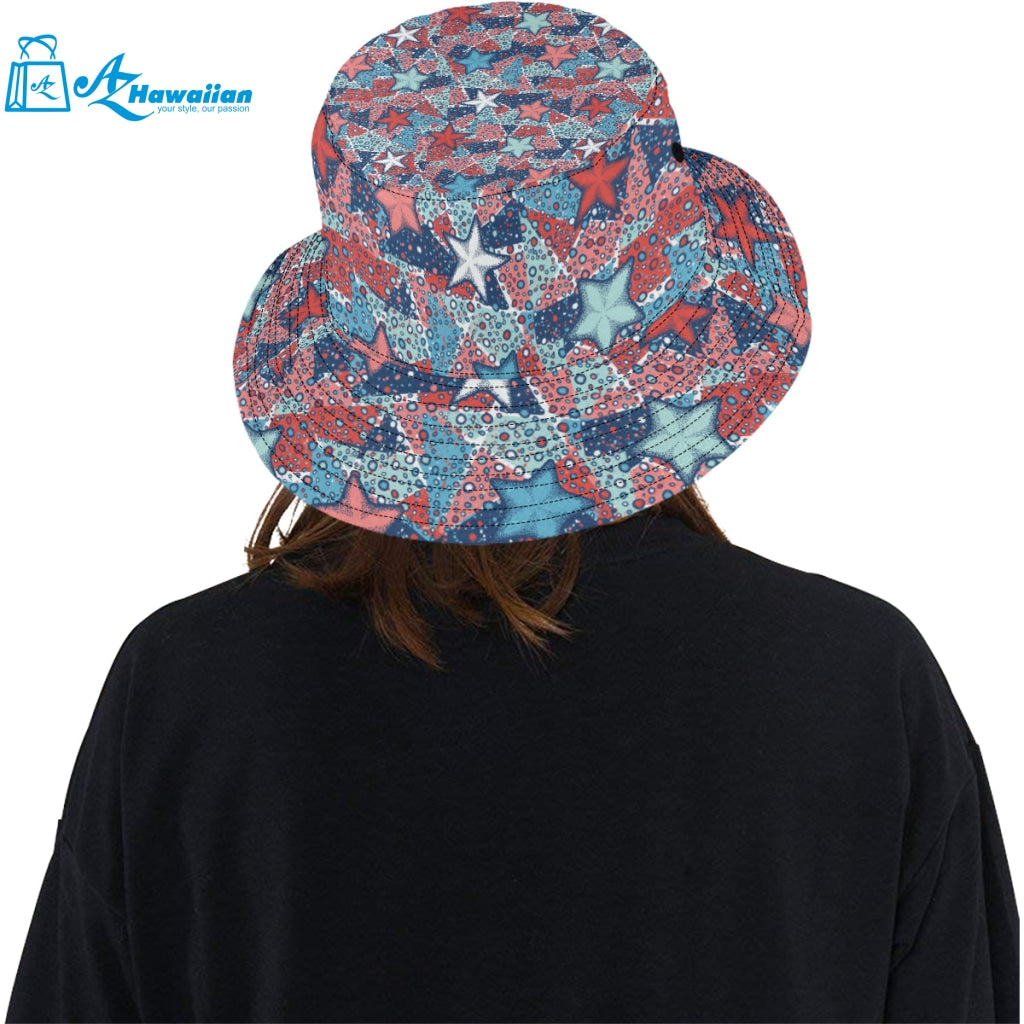 Hand drawn colorful starfish Unisex Bucket Hat