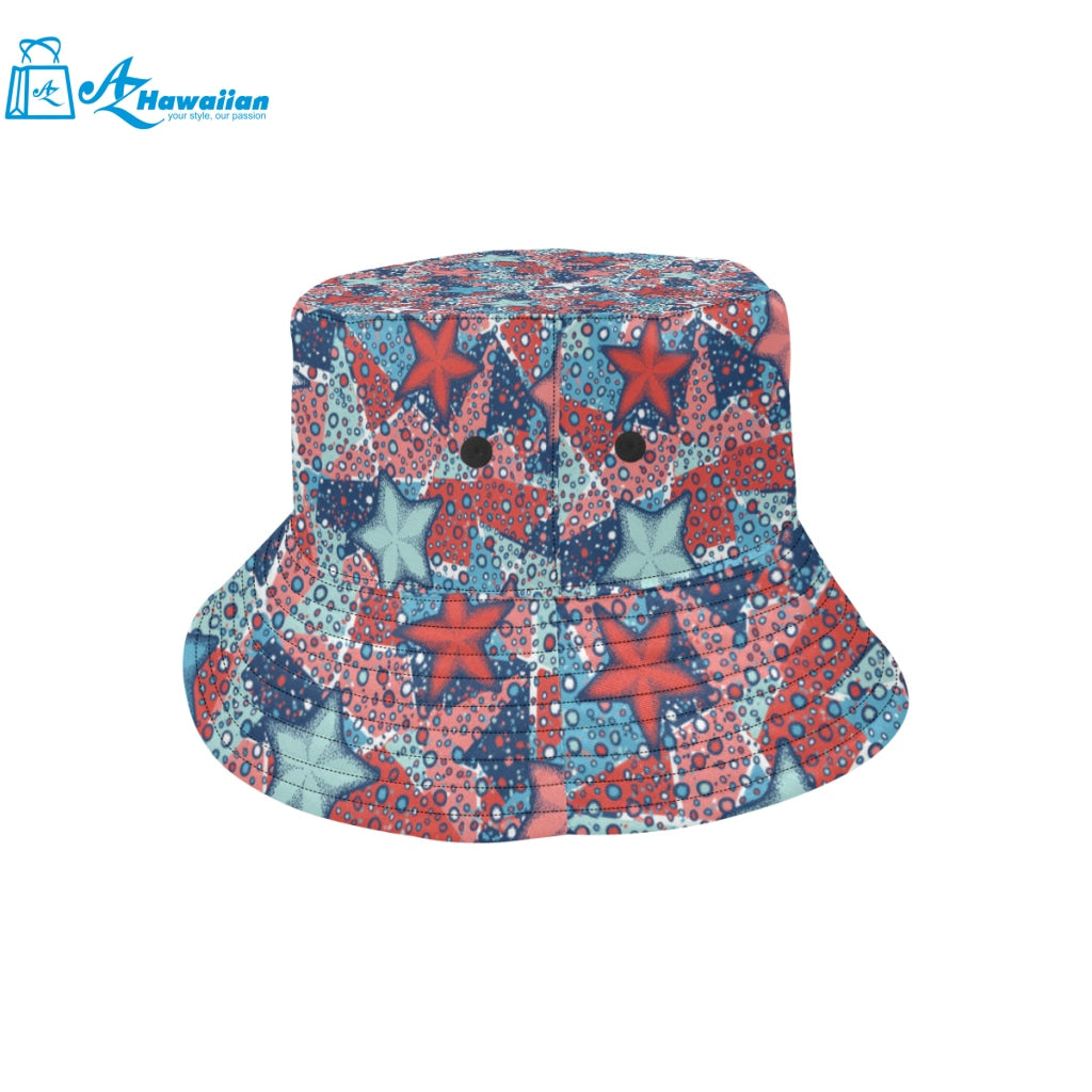 Hand drawn colorful starfish Unisex Bucket Hat