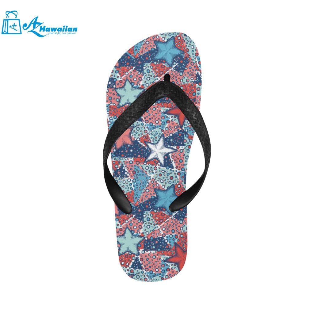 Hand drawn colorful starfish Unisex Flip Flops