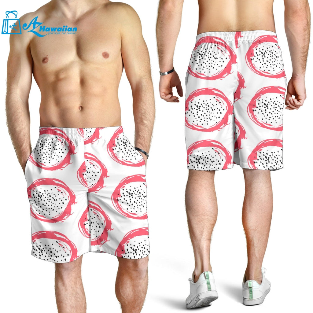 Hand Drawn Dragon Fruit Men Shorts