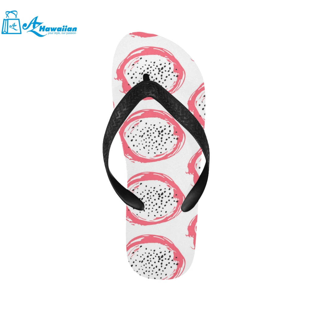 Hand drawn dragon fruit Unisex Flip Flops