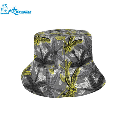 Hand drawn dragonfly pattern Unisex Bucket Hat