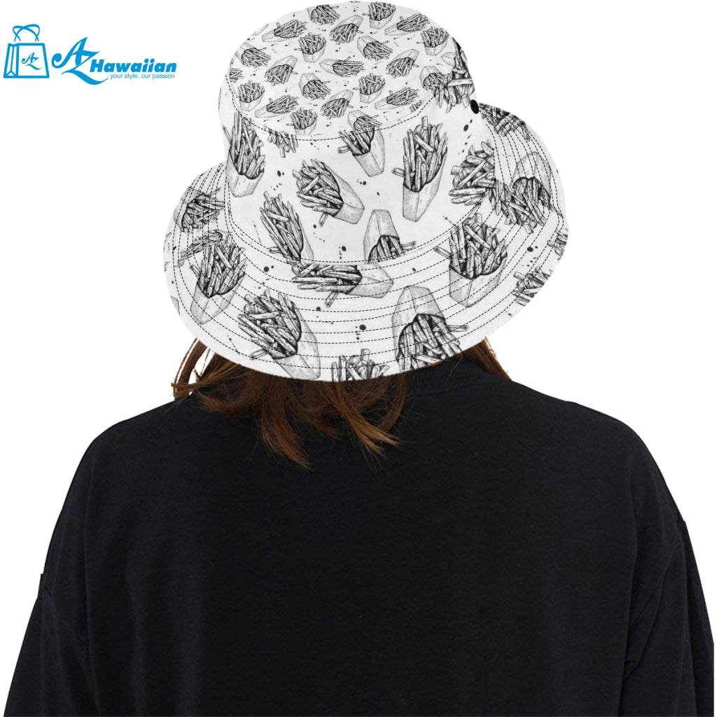 Hand drawn french fries pattern Unisex Bucket Hat