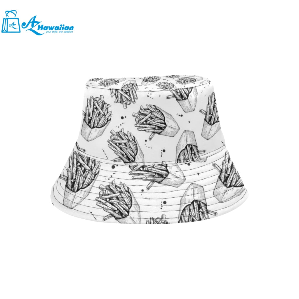 Hand drawn french fries pattern Unisex Bucket Hat