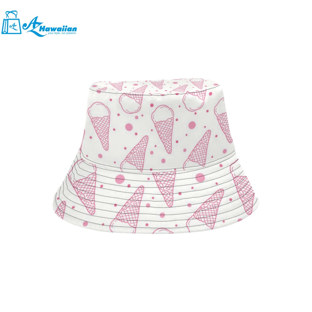 Hand drawn ice cream pattern Unisex Bucket Hat