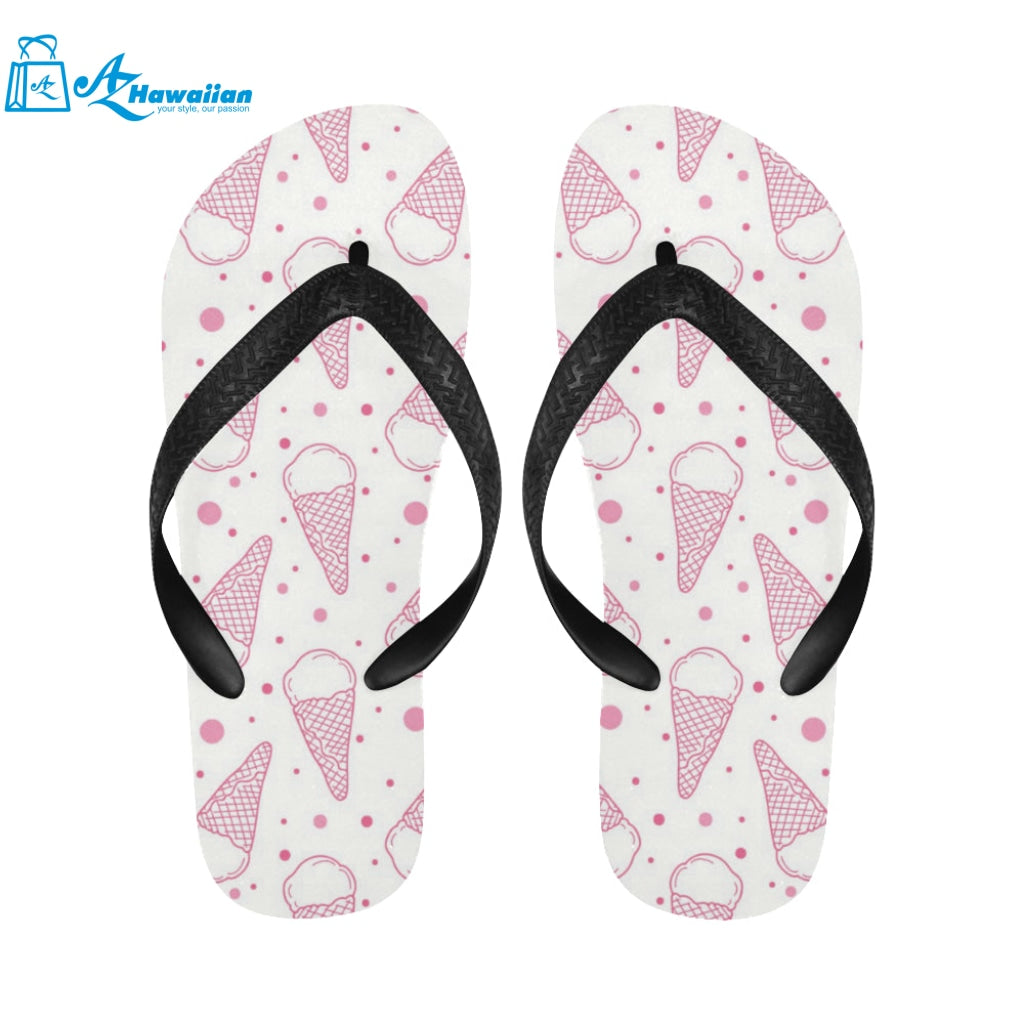 Hand drawn ice cream pattern Unisex Flip Flops