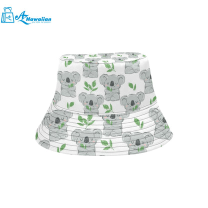 Hand drawn Koala leaves pattern Unisex Bucket Hat