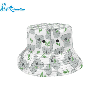 Hand drawn Koala leaves pattern Unisex Bucket Hat