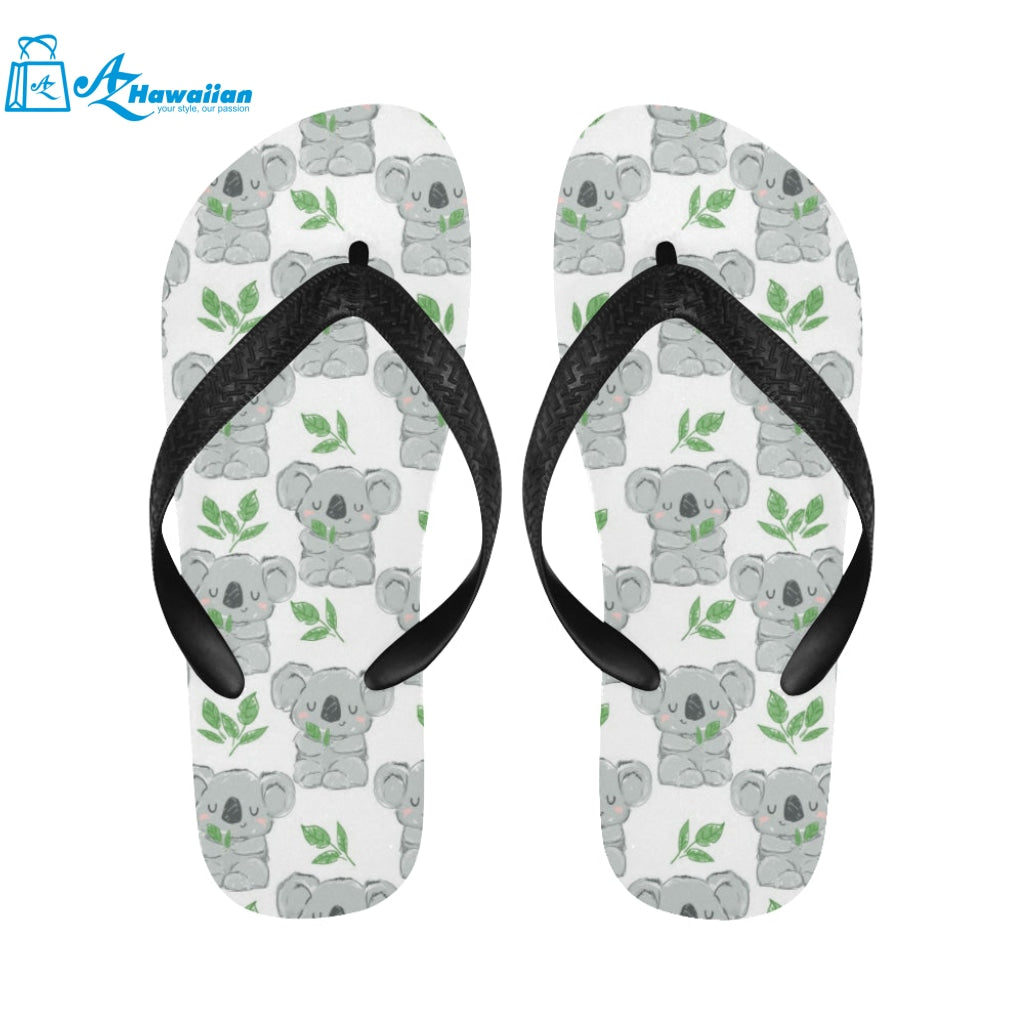 Hand drawn Koala leaves pattern Unisex Flip Flops