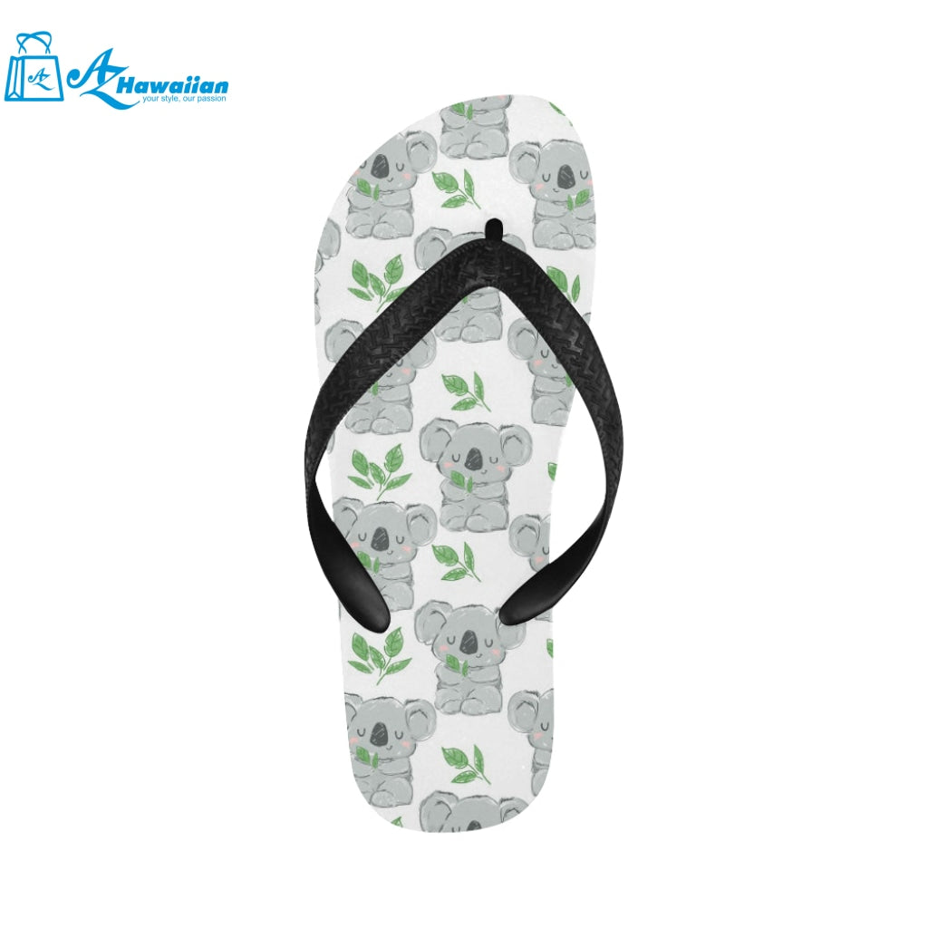 Hand drawn Koala leaves pattern Unisex Flip Flops