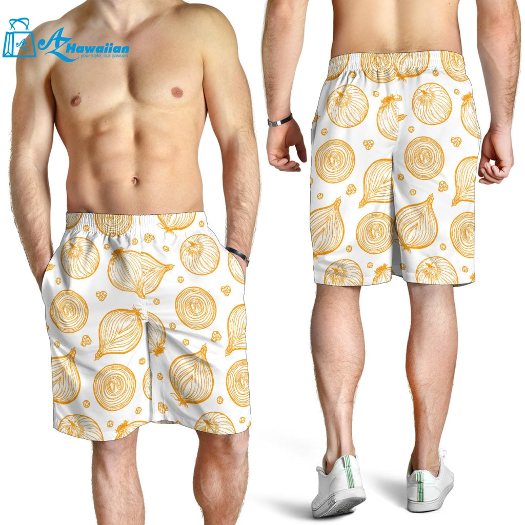 Hand Drawn Onion Pattern Men Shorts