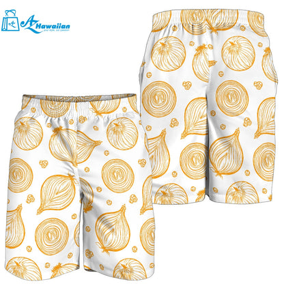 Hand Drawn Onion Pattern Men Shorts