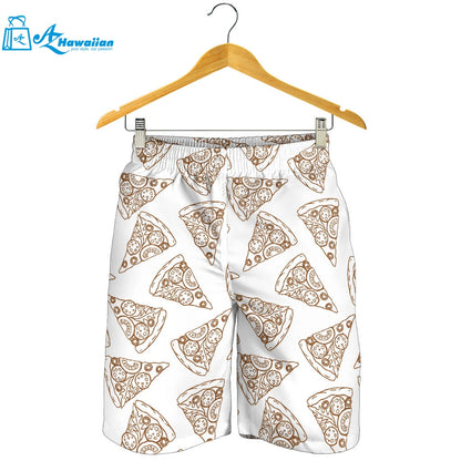 Hand Drawn Pizza Pattern Men Shorts