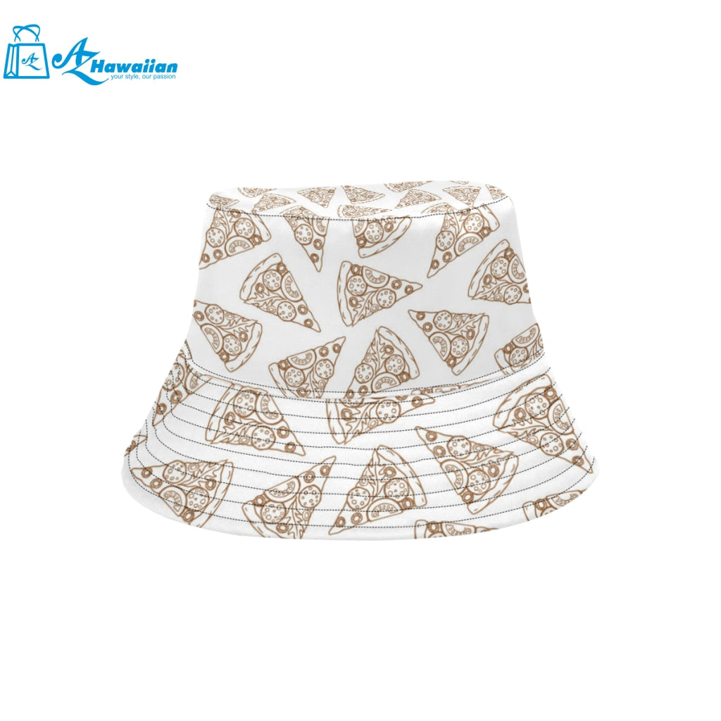 Hand drawn pizza pattern Unisex Bucket Hat