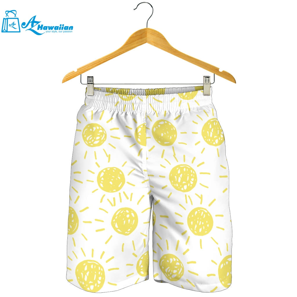 Hand Drawn Sun Pattern Men Shorts