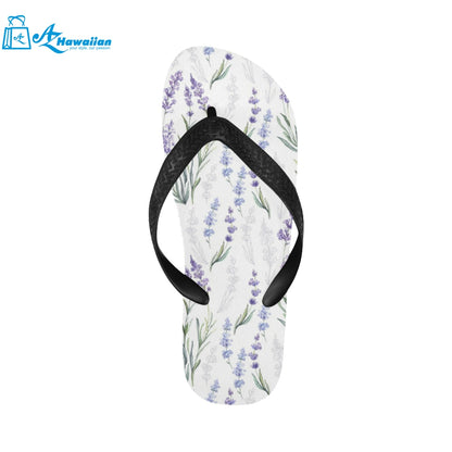 Hand painting Watercolor Lavender Unisex Flip Flops