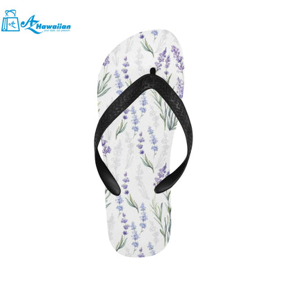 Hand painting Watercolor Lavender Unisex Flip Flops