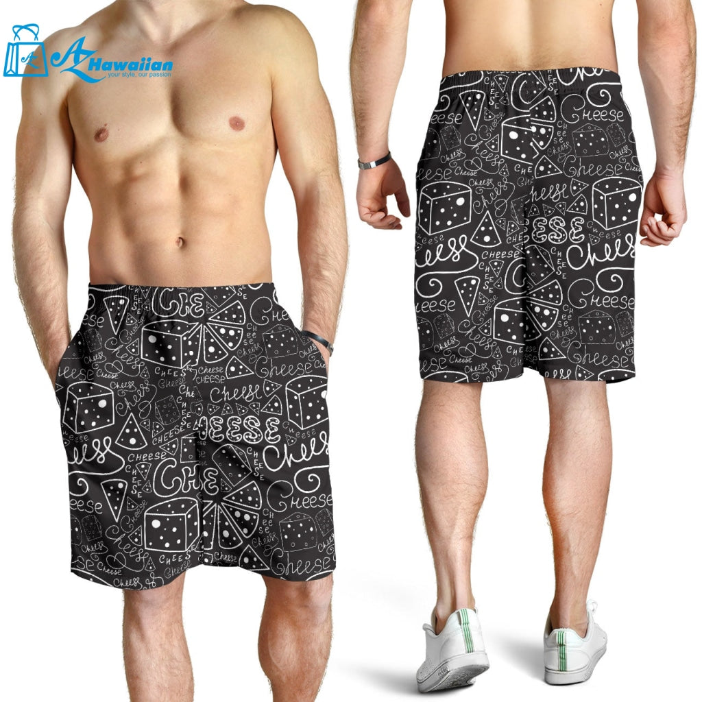 Handwritten Cheese Pattern Men Shorts